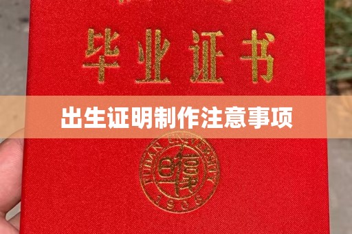 彭阳出生证明制作注意事项