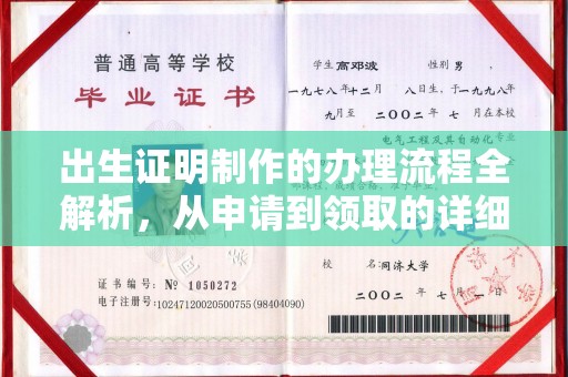 彭阳出生证明制作的办理流程全解析，从申请到领取的详细指南