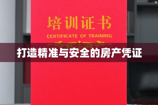 彭阳打造精准与安全的房产凭证
